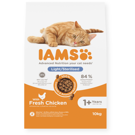 IAMS Dry Food Light in fat/Sterilised Adult Fresh Chicken
