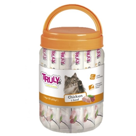 TRULY - CREAMY LICKABLES CHICKEN & BEEF 420GR