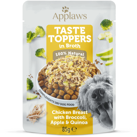 APPLAWS Chicken Breast with Broccoli, Apple & Quinoa in Broth Pouch