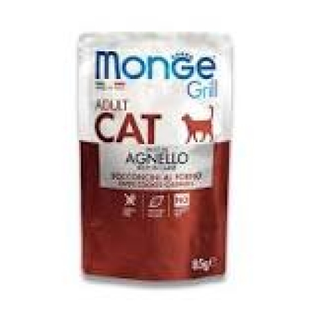 MONGE GRILL CAT WET LAMB 85G