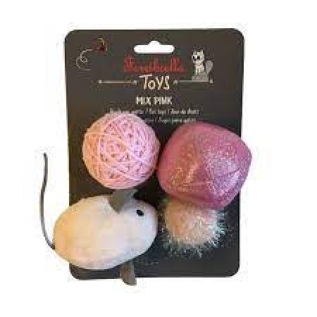 CAT TOYS MIX 4PCS PINK