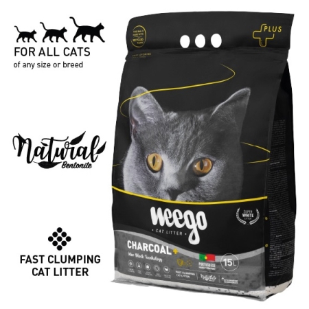 WEEGO – CAT  LITTER PLUS+ACTIVE CHARCOAL