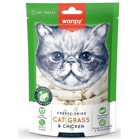WANPY - FREEZE DRIED CAT GRASS & CHICKEN 20GR