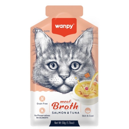 WANPY - MEAT BROTH SALMON & TUNA 50gr