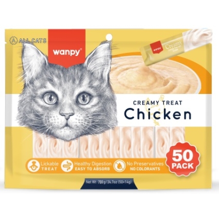 WANPY - POUCH CREAMY LICKABLES CHICKEN 700GR