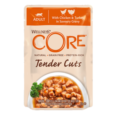 Wellness CORE Tender Cuts with Chicken & Turkey in Savoury Gravy