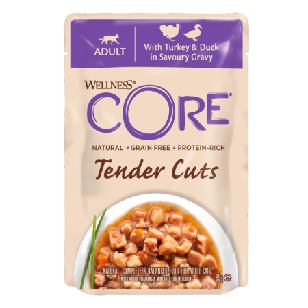 Wellness Core Tender Cuts with Turkey & Duck in Savoury Gravy