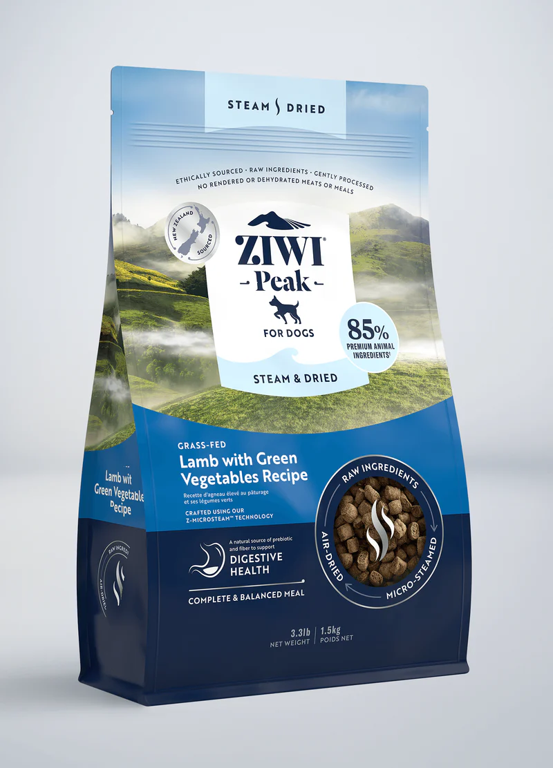 ZIWI-Peak-Steam-Dried_Lamb_Green_Vegetables_Dog_1-5kg-3-3lb_Left-Angle_1600x2223px.webp