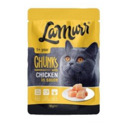 LAMURR CAT POUCH CHICKEN 100GR