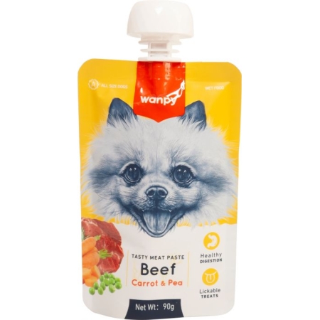 WANPY - TASTY MEAT BEEF & CARROT 90GR
