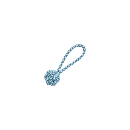 Blue knot with lead for dogs - 20 cm
