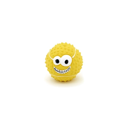 Yellow Sniggering latex ball for dogs - 7,8 cm