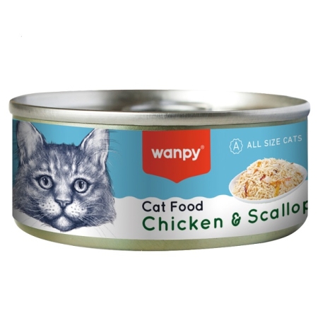 WANPY - CHICKEN & SCALLOP CAT FOOD 95GR