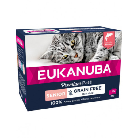 Eukanuba Cat M/P Senior Salmon pate 12x85gr