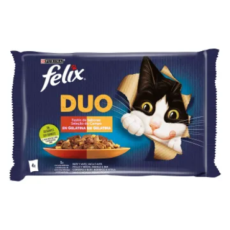 FELIX POUCHES DUO FESTIN DE SABORES 4X85GR