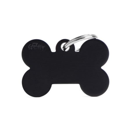 My Family ID Tag Basic collection Big Bone Black in Aluminum