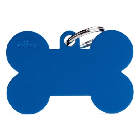 My Family ID Tag Basic Collection Bone XL blue in aluminium