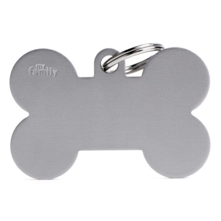 My Family ID Tag Basic Collection Bone XL gray in aluminium