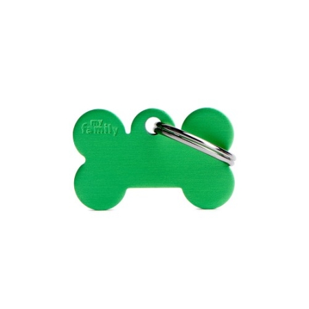 My Family ID Tag Basic collection Small Bone Green in Aluminum