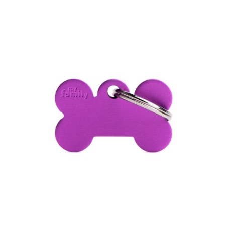 My Family ID Tag Basic collection Small Bone Purble in Aluminum