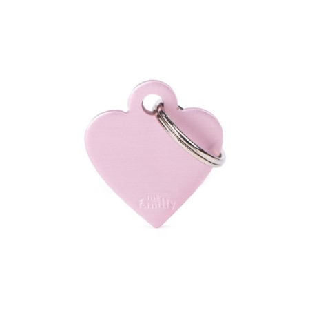 My Family ID Tag Basic collection Small Heart Pink in Aluminum
