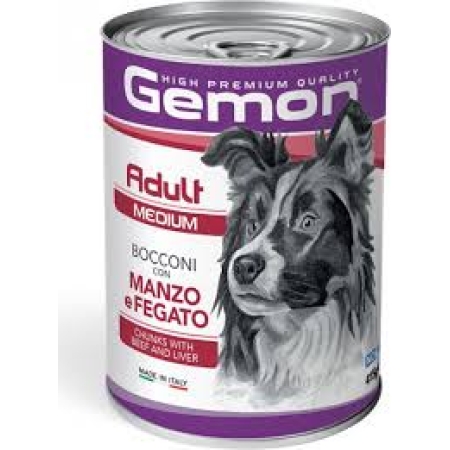 Gemon Dog Adult Medium Beef & Liver Chunkies 415gr