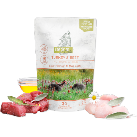 Isegrim Can Puppy Turkey & Beef Pouch 410gr