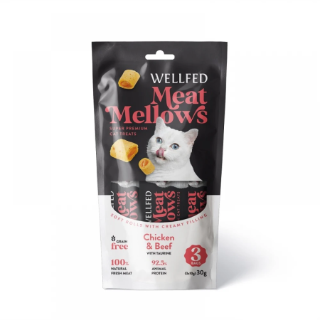 WELLFED Meat Mellows Chicken & Beef 3x10gr