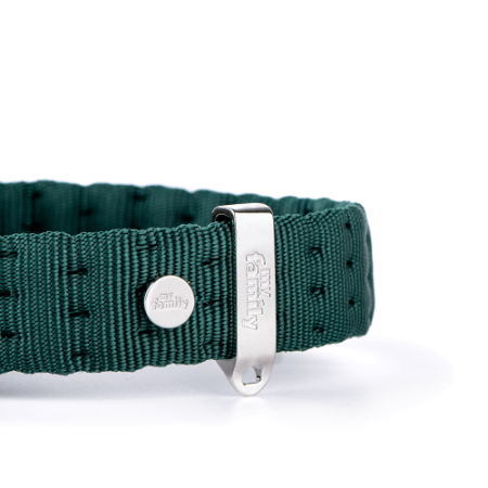 MyFamily Milano Dog Collar in Premier Quality Italian Green Nylon
