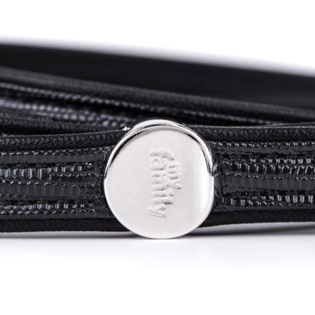 MyFamily Saint Tropez Leash in Fine Crafted Black Leatherette