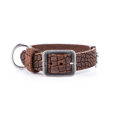 MyFamily Tucson Dog Collar in Genuine Italian  Leather