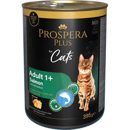 Prospera Plus Cat Meat Paté Adult 1+, Salmon Whitesfish 395g