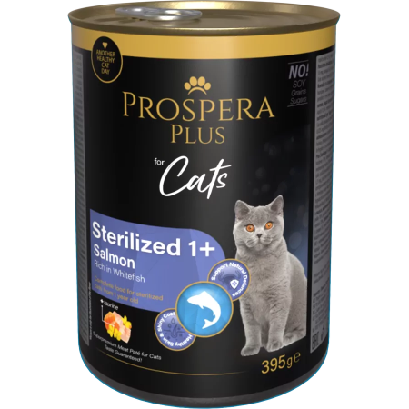 Prospera Plus Cat Meat Paté Sterilized 1+, Salmon, Whitefish