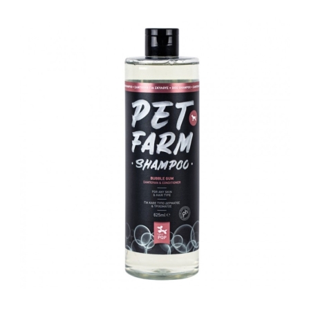 PETFARM SHAMPOO &CONDITIONER BUBBLE GUM 625ml